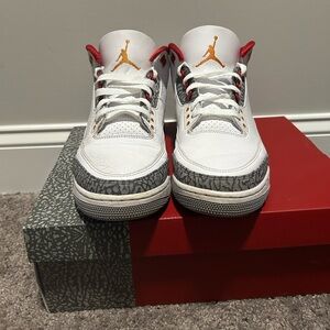 Used Jordan 3 red cardinal